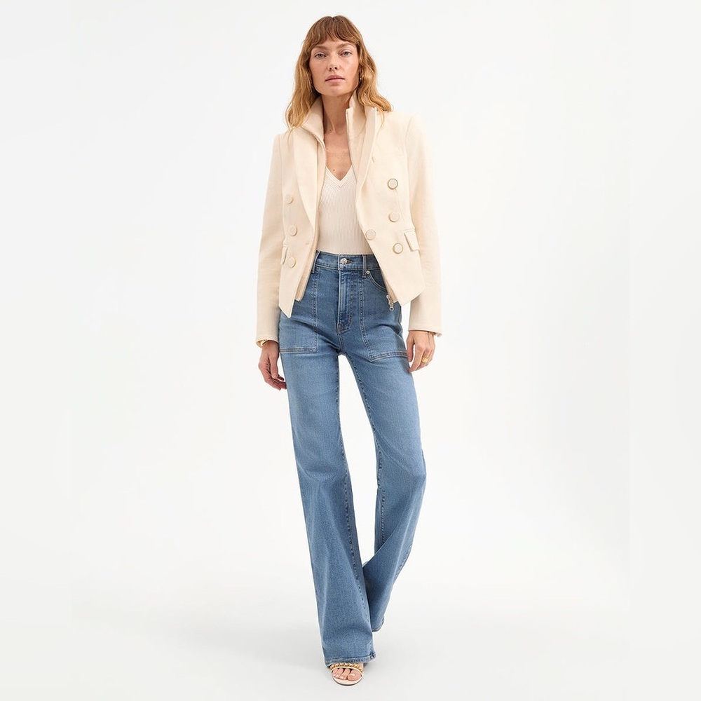 NWT $698 Veronica Beard Diego Cotton Dickey Blazer